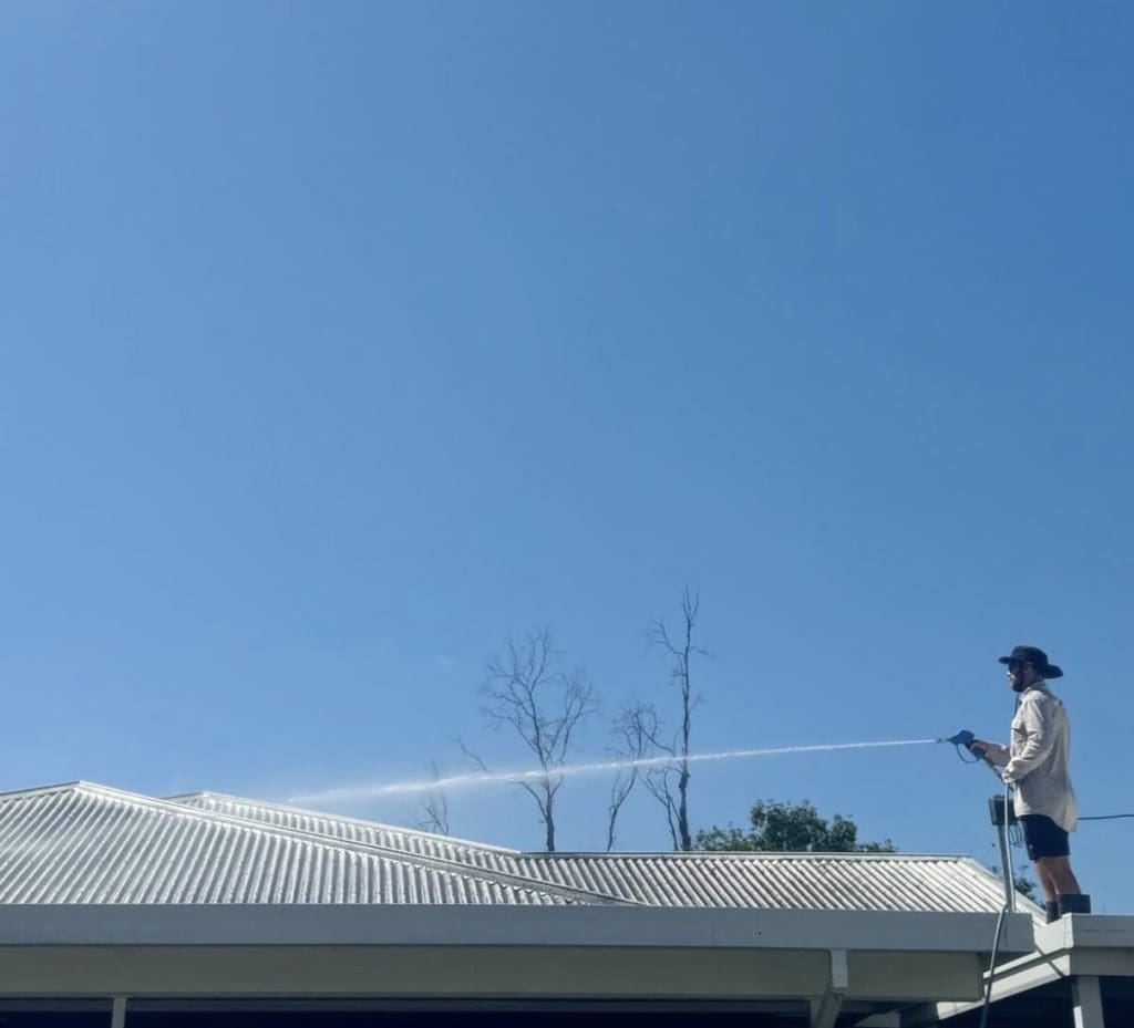 High-pressure driveway restoration performed by AYN Services pressure washing in Townsville.